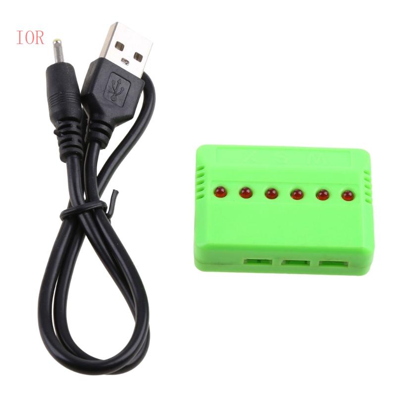 Bộ Sạc Pin Lipo IOR 6 Trong 1 Cho Hubsan Rc H107L H107C H107 X5 Quadcopter