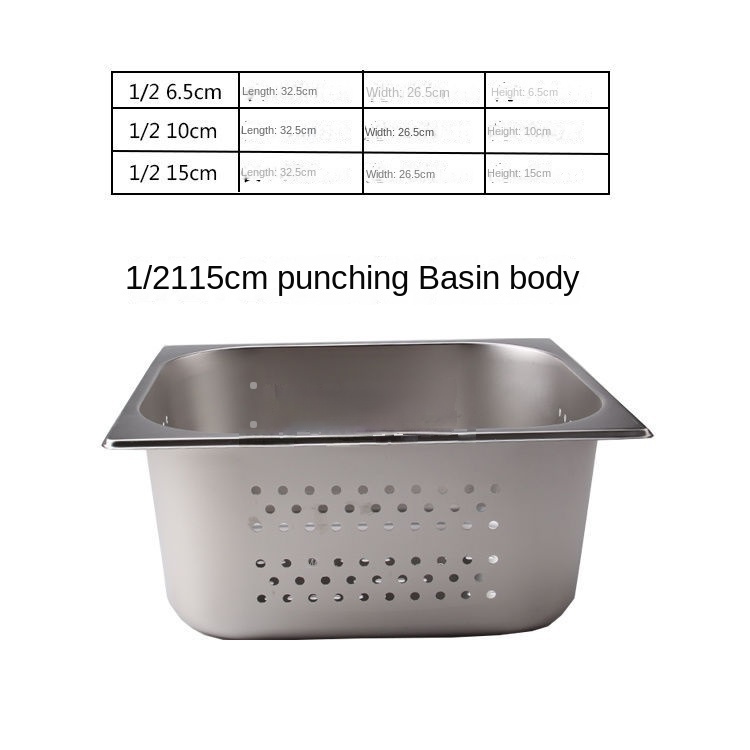 Khay Inox Dày Đục Lỗ Hình Chữ Nhật Đựng Thức Ăn Chiên Ráo Nước