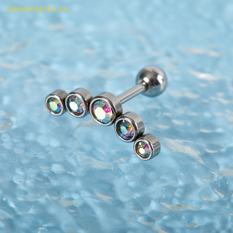 Bông Tai Bằng Thép Không Gỉ Đính Đá Thời Trang Dành Cho Nữ