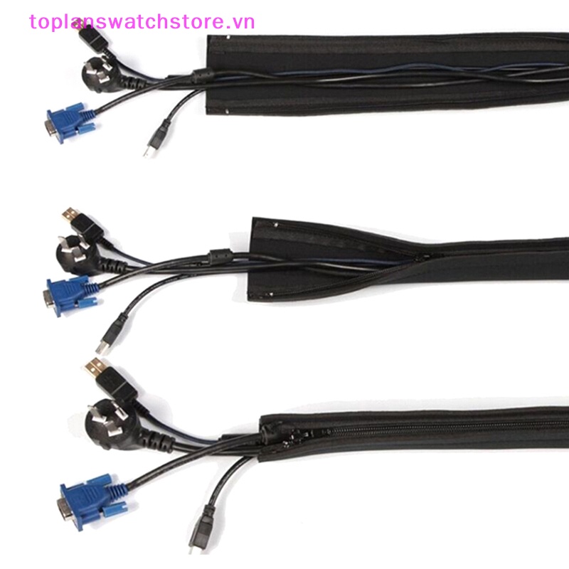 Toplanswatchstore 1 Ống Bọc Dây Cáp Bằng Cao Su Tổng Hợp Có Khóa Kéo