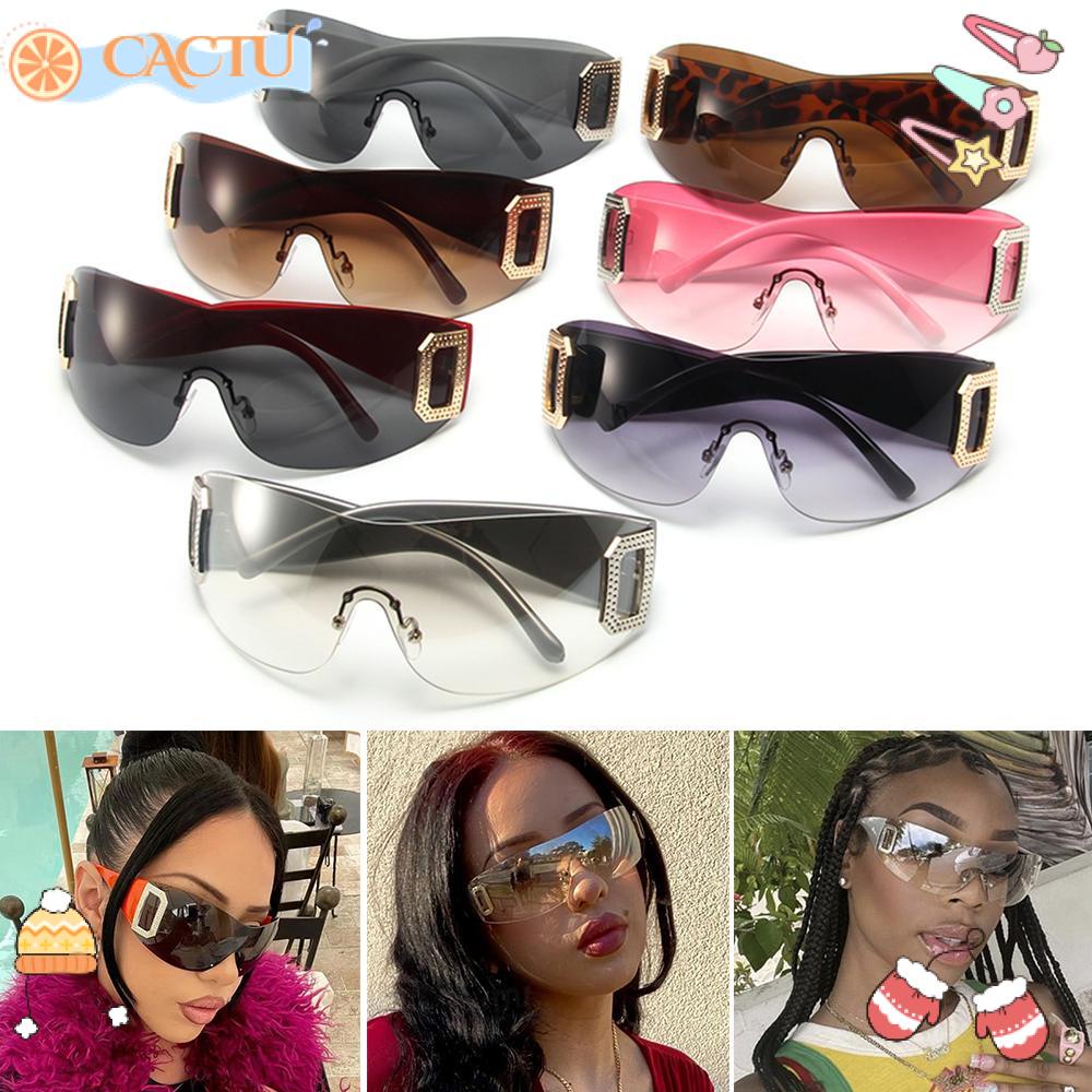 CACTU Kính Râm Y2K Không Gọng Chống Tia UV400 Thời Trang