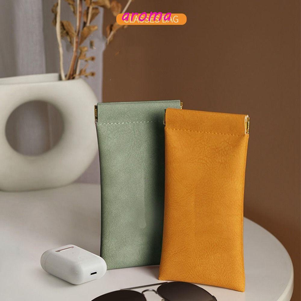 Hộp Đựng Mắt Kính Bằng Da Mềm Chống Nước Đóng Kín Tự Động Cho Nam Ốp