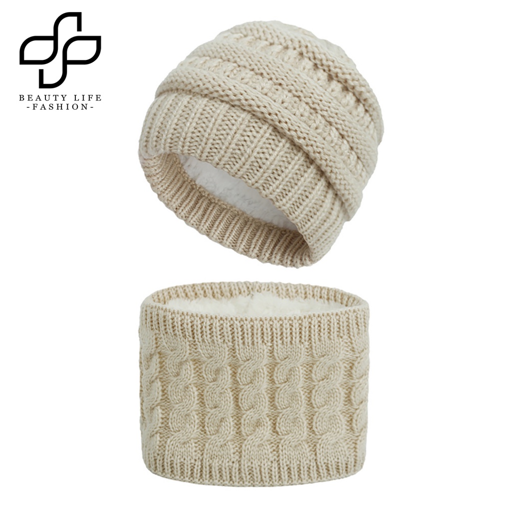 Bộ Khăn Choàng + Nón + Khăn Choàng Chống Gió Ấm Áp Dễ Thương Cho Bé Sơ Sinh