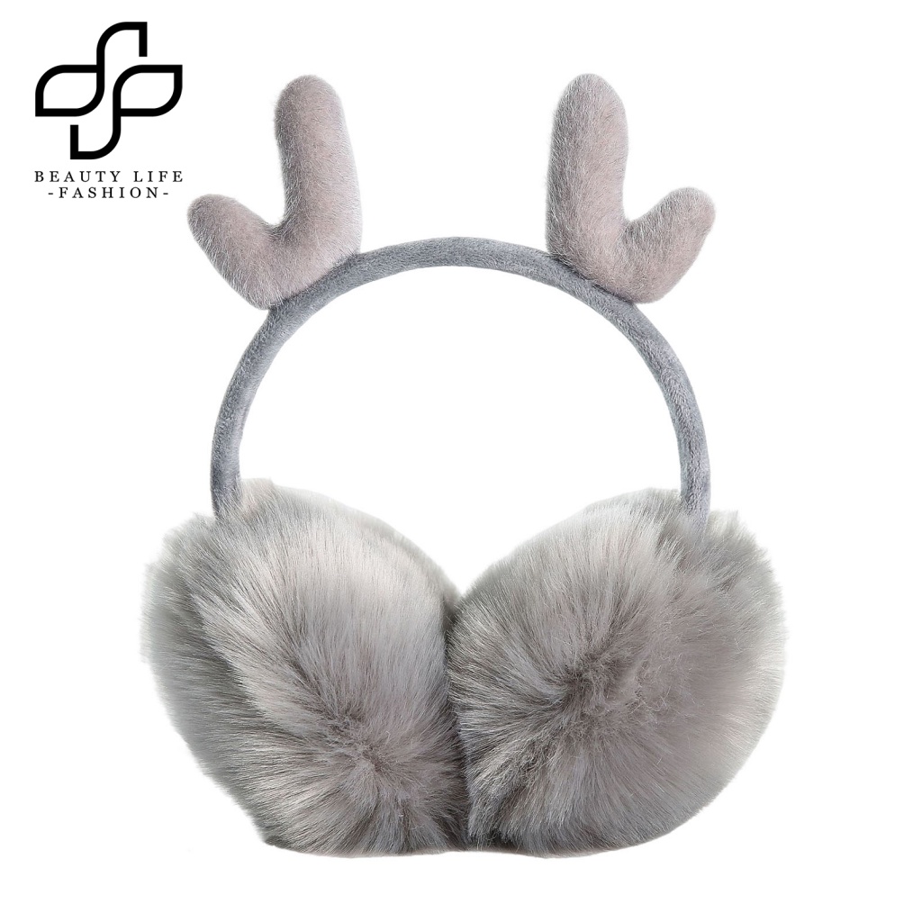 Chụp Tai Giữ Ấm Bằng Lông Thỏ Nhân Tạo Màu Trơn Chống Trượt Thoải Mái Thời Trang Thu Đông Cho Nữ