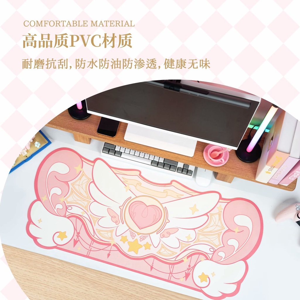 Tấm Lót Chuột Máy Tính Chống Trượt Chống Bẩn In Hình Hoạt Hình Dễ Thương