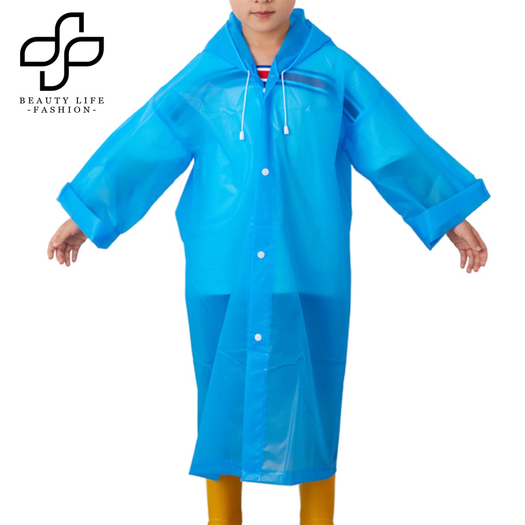 Áo Mưa Nhám Chống Thấm Nước Thiết Kế Dây Rút Tiện Dụng Cho Trẻ Em Đi Cắm Trại