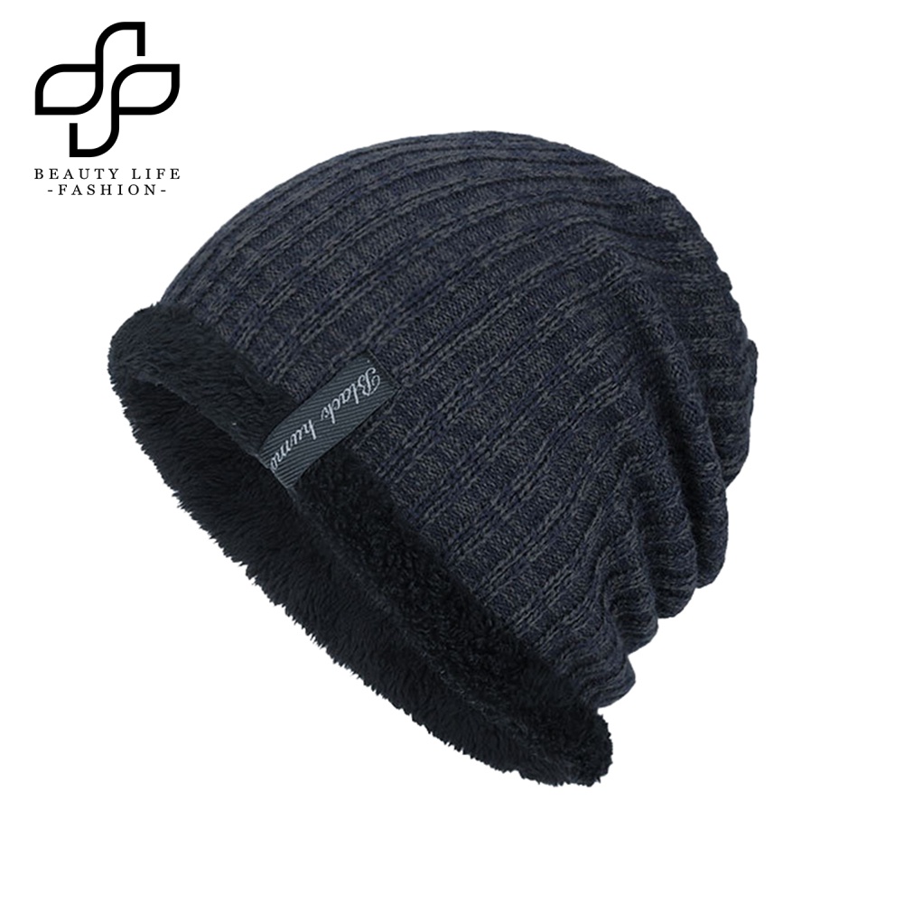 Mũ Len Dày Dặn Giữ Ấm Mùa Đông Phong Cách Hip Hop Thời Trang Cho Nam