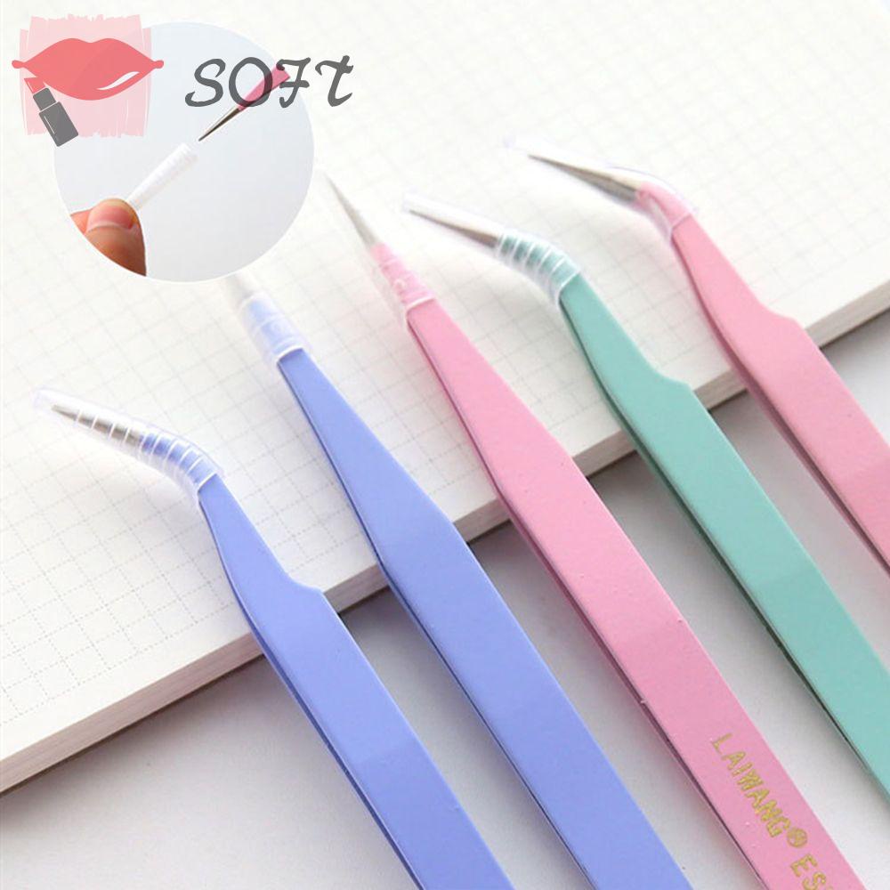 Nhíp Gắp Lông Mi Bằng Thép Không Gỉ Thiết Kế Cong Độc Đáo DIY