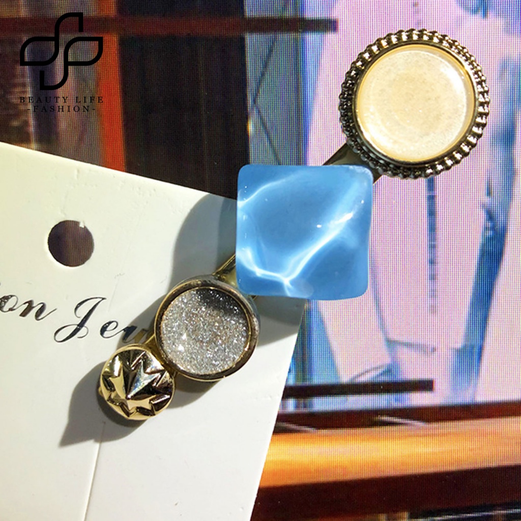 Set 28 Kẹp Tóc Thiết Kế Hình Học Không Dễ Trượt Cho Nữ