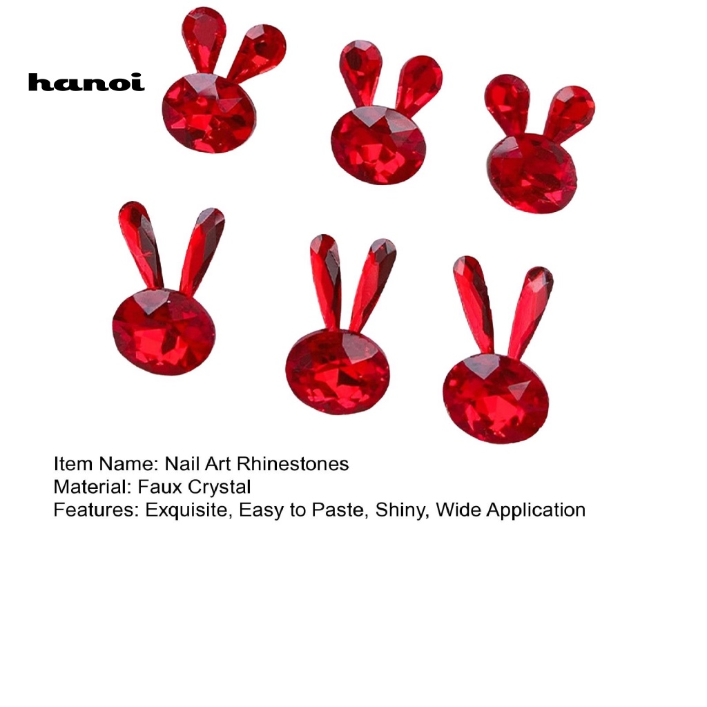 Set 6 Phụ Kiện Đính Trang Trí Móng Tay Nghệ Thuật Ba Chiều Chống Rơi Tiện Lợi