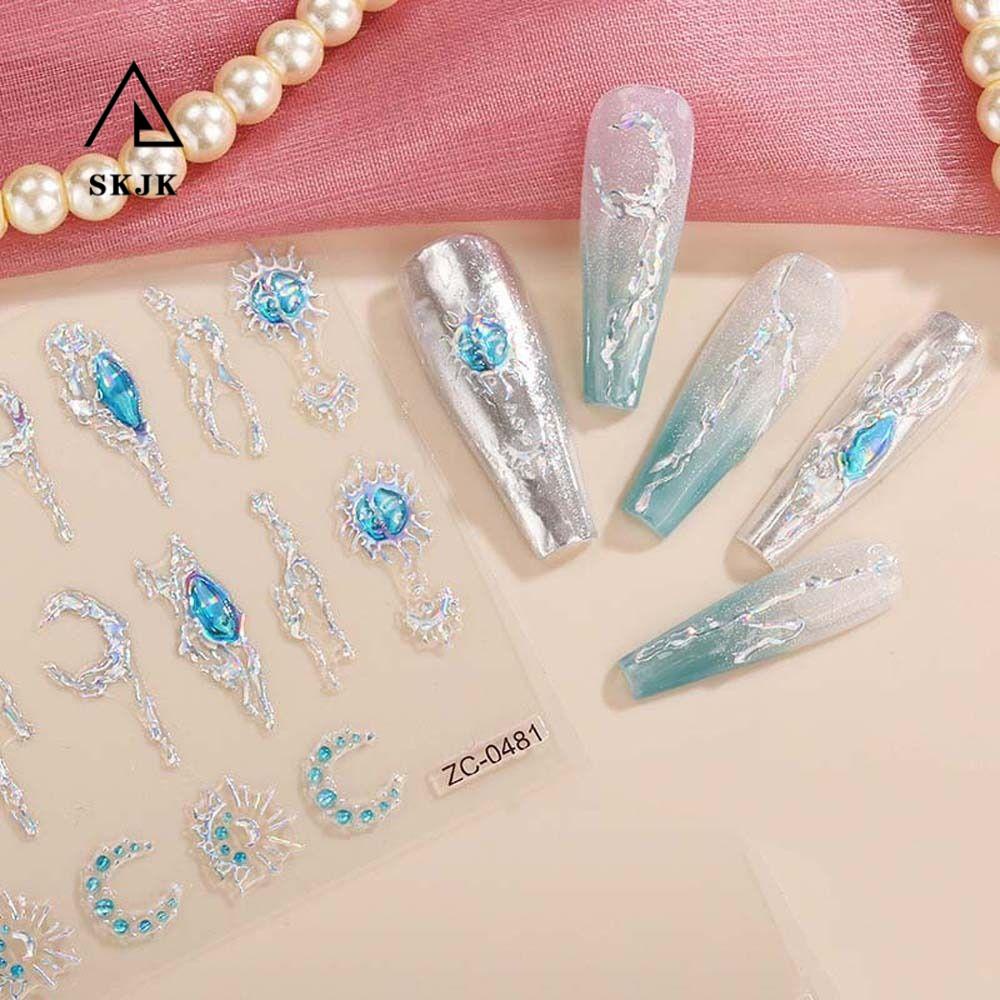 Miếng Dán Trang Trí Móng Tay Hình Trái Tim Ngọt Ngào Mềm Mại