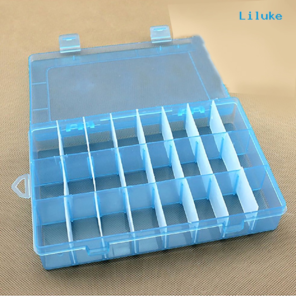 Hộp Nhựa Trong Suốt 24 Ngăn Đựng Vật Dụng Tiện Lợi