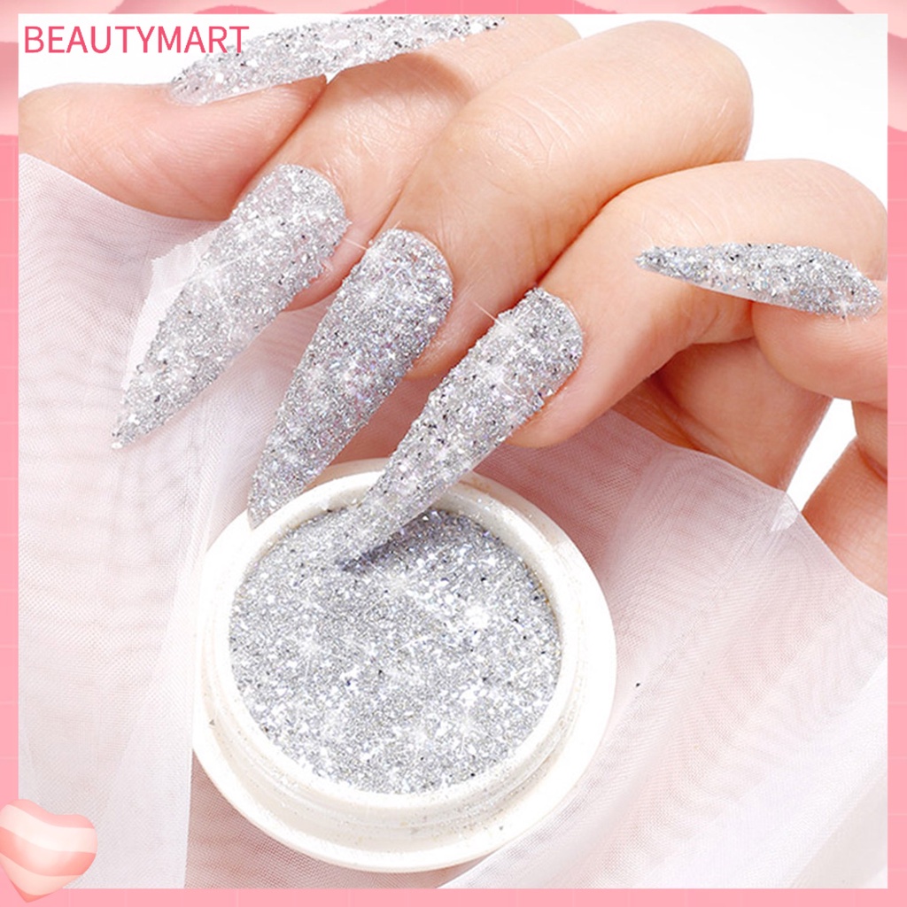 1 Bộ Bột Nhũ Phản Quang Trang Trí Móng Tay Kèm Que Xốp