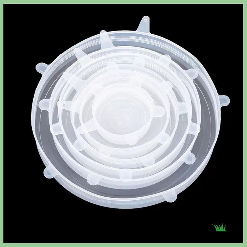 Set 6 Nắp Silicone Co Giãn Đậy Hộp Thực Phẩm