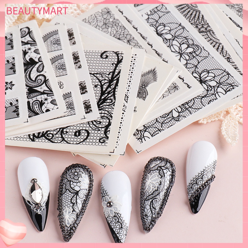 Set 24 Miếng Dán Trang Trí Móng Tay Nhiều Màu Sắc DIY Dành Cho Nữ