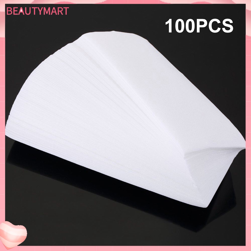 Bộ 100 Giấy Tẩy Lông Chân Không Dệt Dùng Một Lần Tiện Lợi