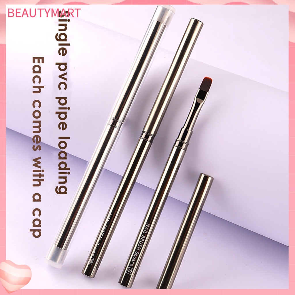 Cọ Vẽ Móng Nghệ Thuật Kèm Nón Đầu Cọ Linh Hoạt Không Nhuộm Màu Chuyên Dụng Cho Salon