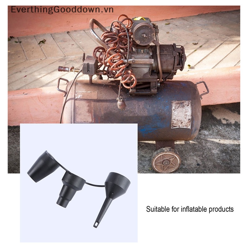 Đầu Vòi Bơm Hơi 3 Kích Cỡ Màu Đen Thay Thế Tiện Dụng