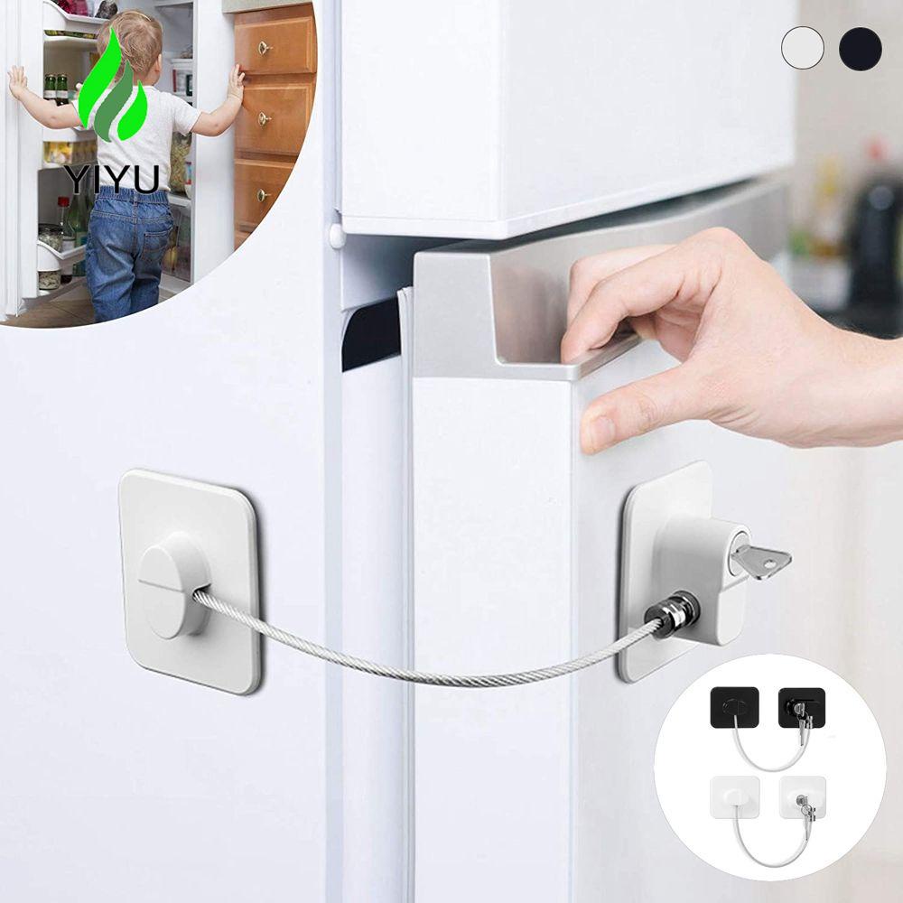 Khóa cửa an toàn YIYU đặt mật khẩu 4 số gắn tủ lạnh/ ngăn kéo không cần đục lỗ cho trẻ em