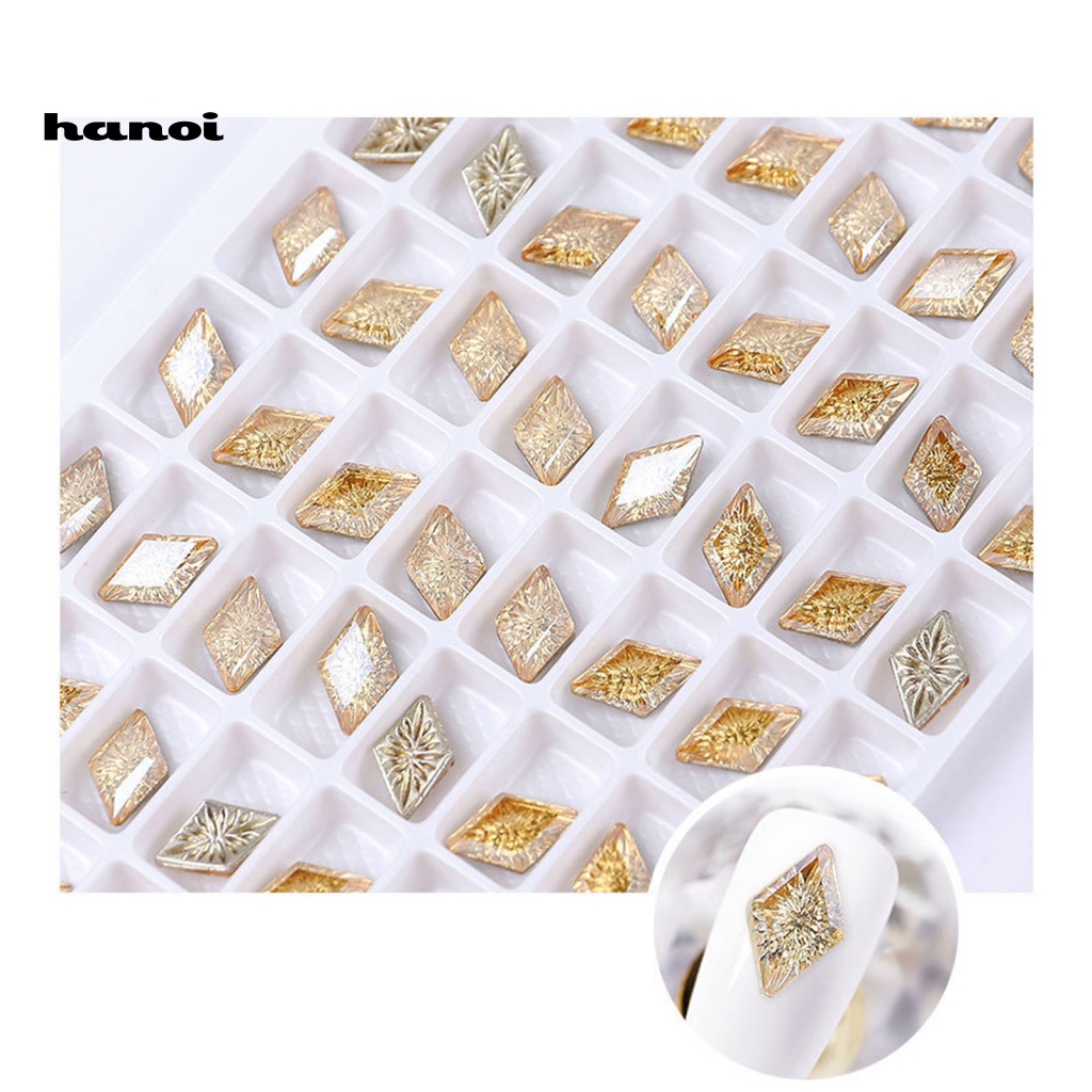 Hộp Phụ Kiện Trang Trí Móng Tay Trong Suốt Lấp Lánh