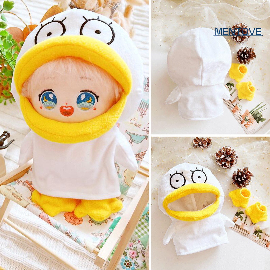 Bộ Đồ Ngủ Họa Tiết Vịt Hoạt Hình Dễ Thương 20cm Dành Cho Búp Bê