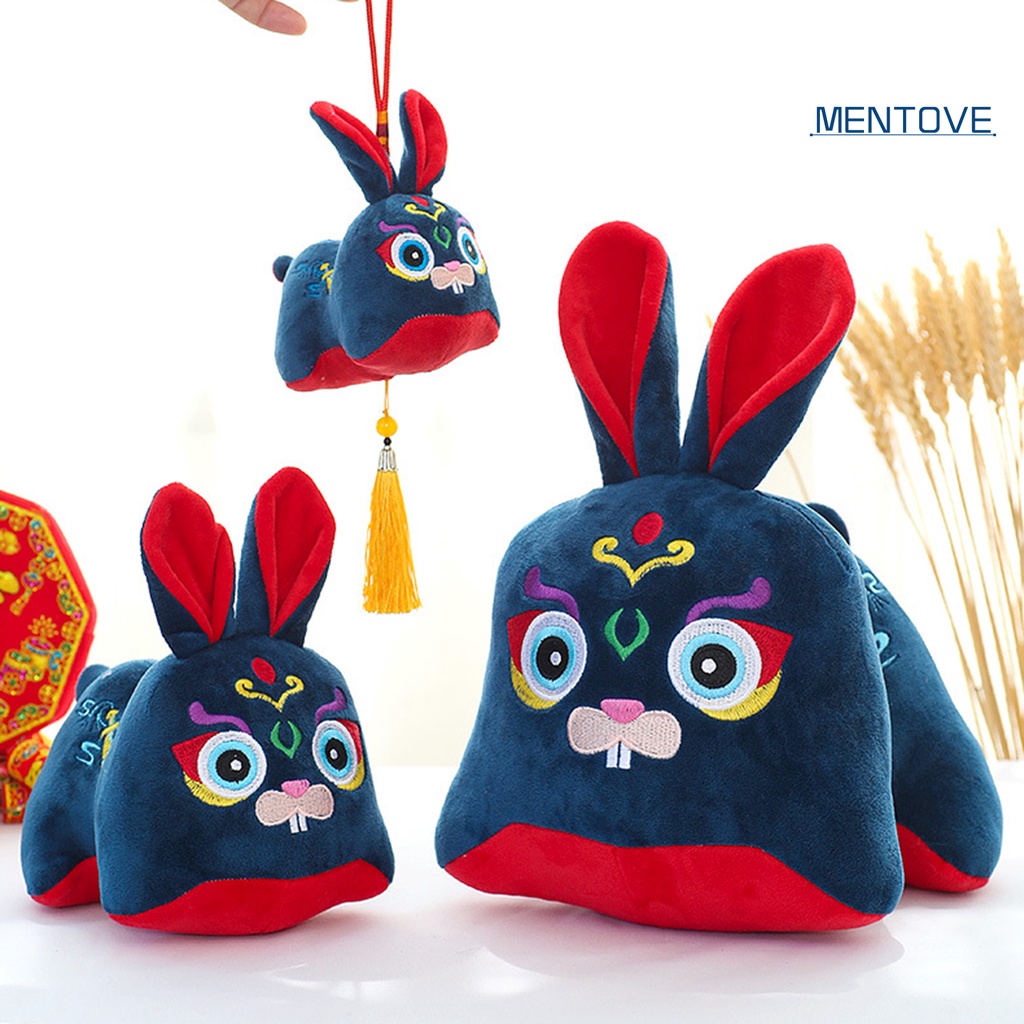 Búp Bê Thỏ May Mắn Truyền Thống Trung Hoa 3D Trang Trí Năm Mới