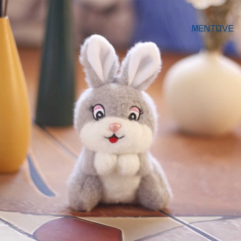 Thỏ Nhồi Bông 12cm Treo Chìa Khóa Trang Trí Dễ Thương
