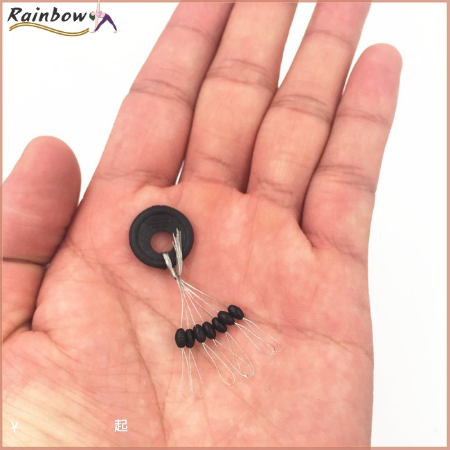 Set 100 Nút Cao Su Chặn Dây Câu Cá 0.2-5 4 Kích Cỡ#