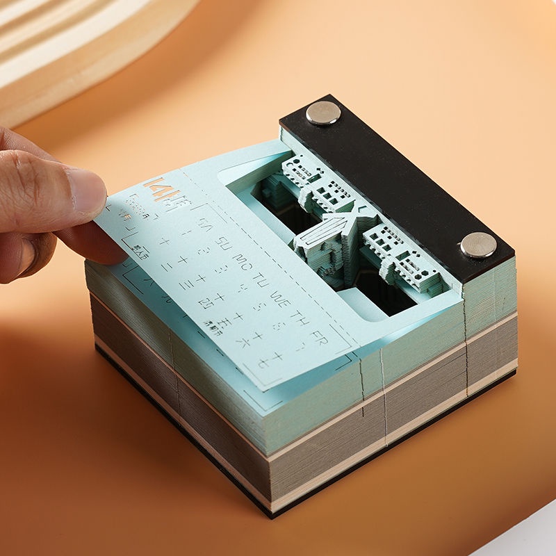 Lịch Giấy Ghi Chú Hình Trái Đất 3d Xinh Xắn