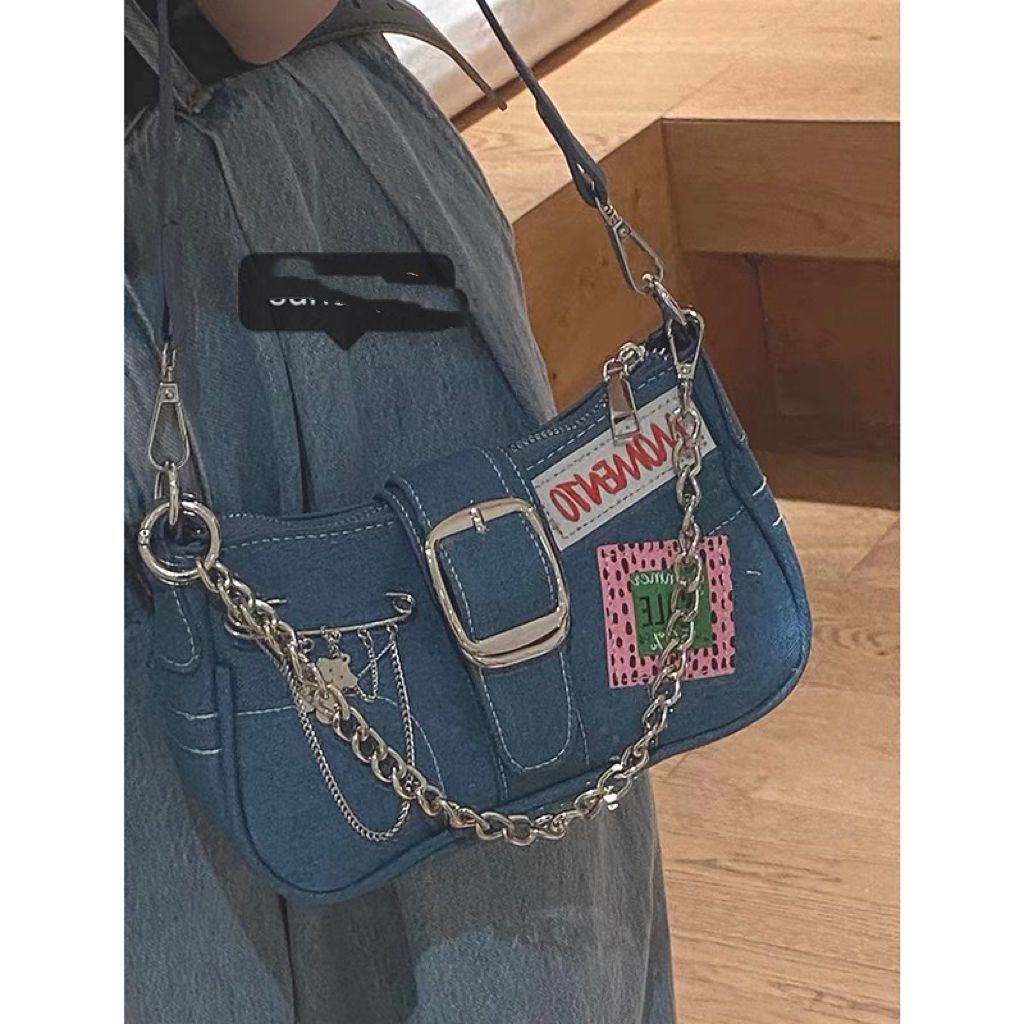 Túi Xách Đeo Vai Chất Liệu Denim Phong Cách Thời Trang Mới 2023 Cho Nữ