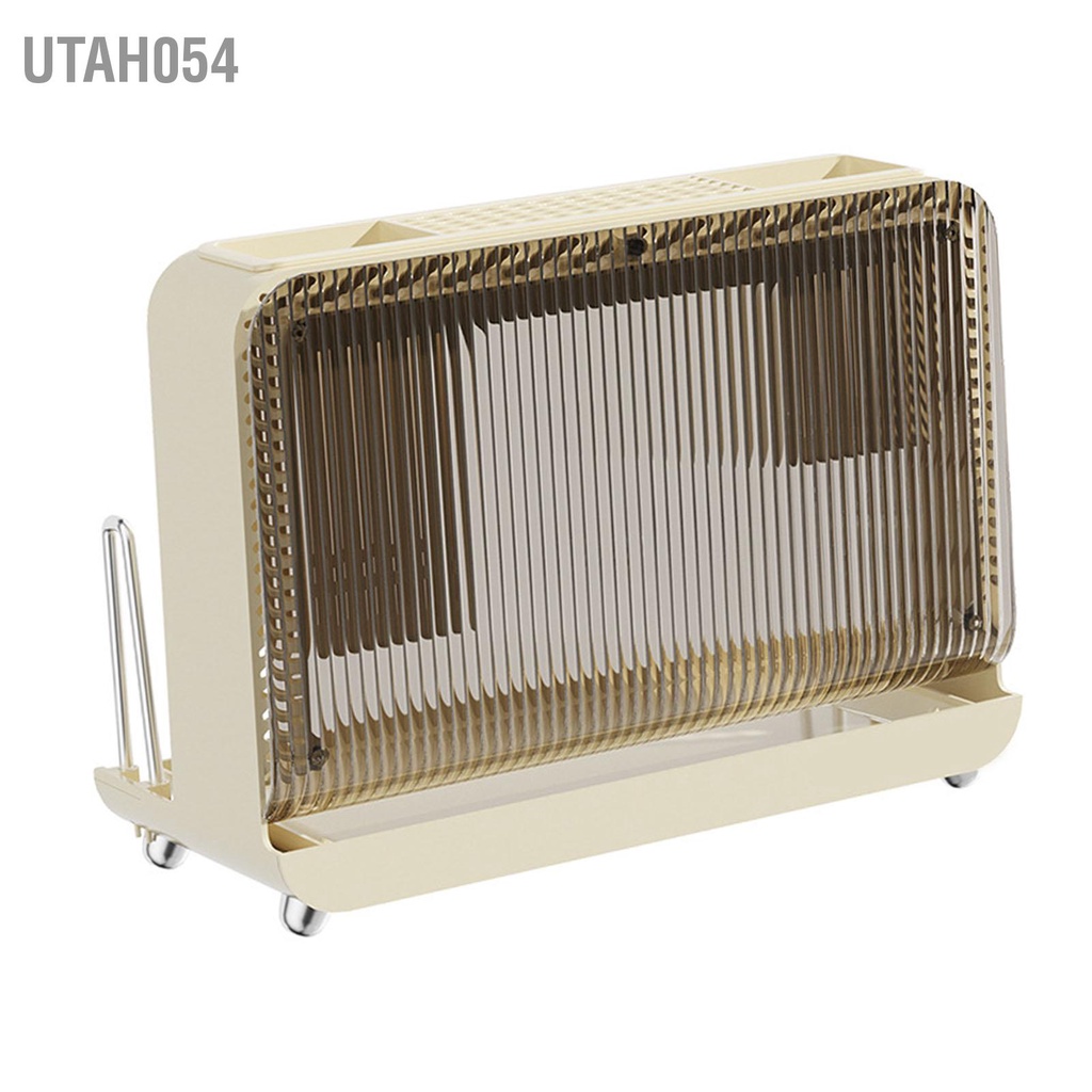 Utah054 Thớt Dao Người Tổ Chức Đa Năng Khối Giá Đỡ Có Khay Thoát Nước Cho Mặt Bàn Bếp Trắng