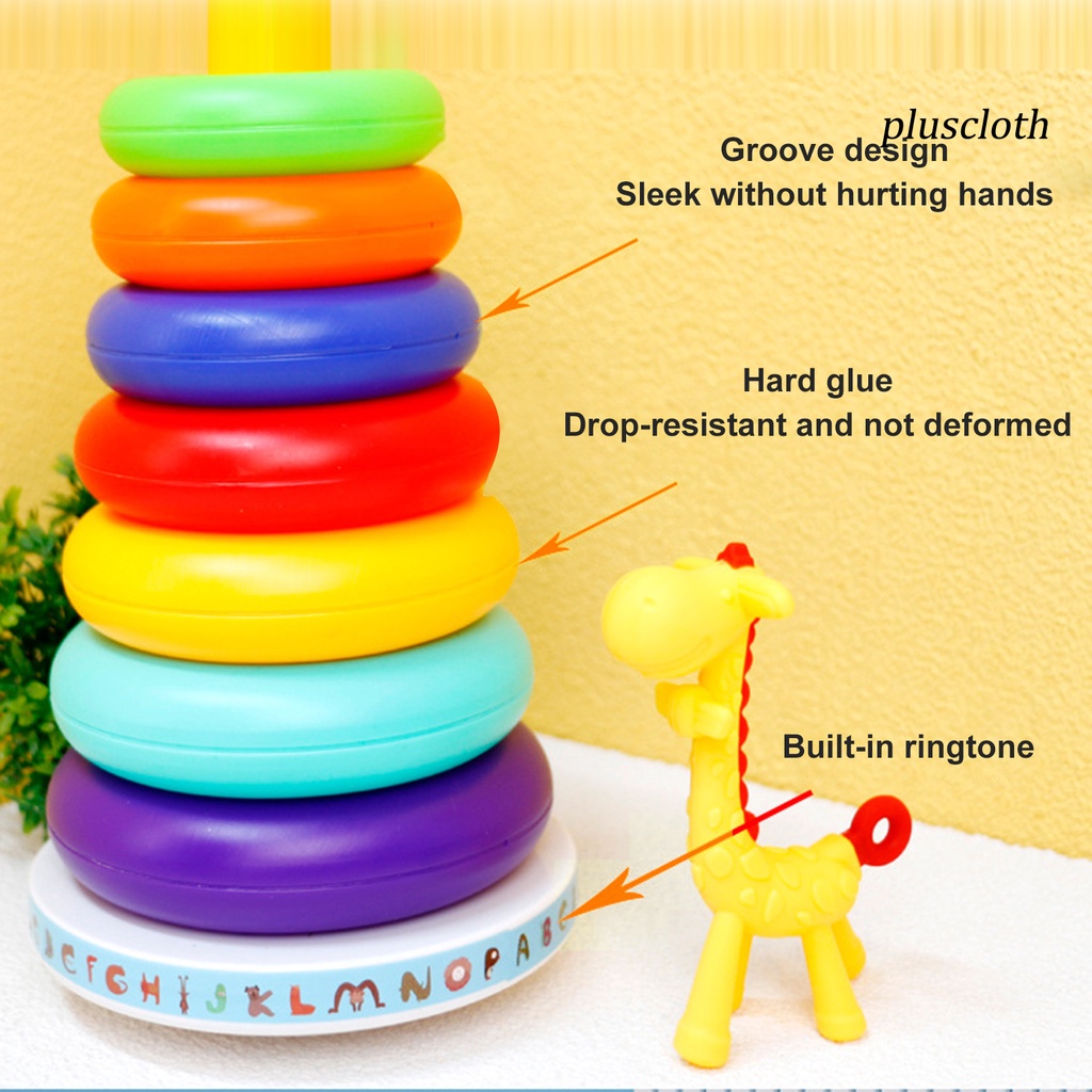 1 Bộ Vòng Đồ Chơi Bằng Nhựa Nhận Diện Chuông Nhiều Màu Sắc Dành Cho Trẻ Em