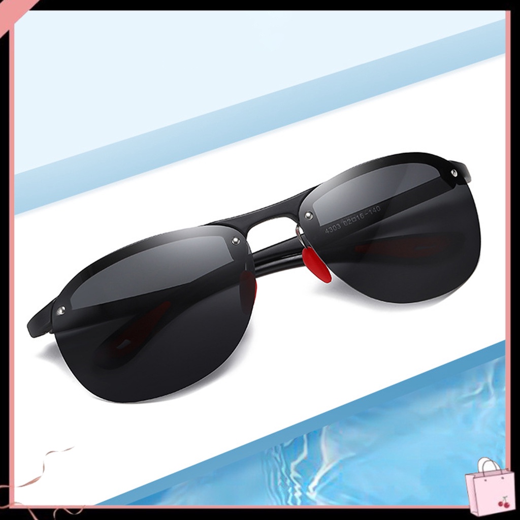 Kính Mát Phân Cực Chống Tia UV Hình Chữ Nhật Thời Trang Mùa Hè Cho Nam