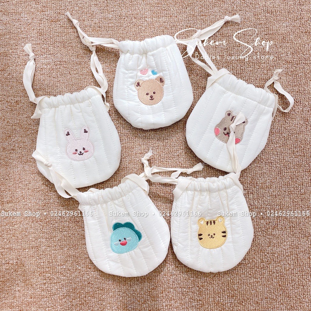 Túi đựng tỏi thêu họa tiết cho bé