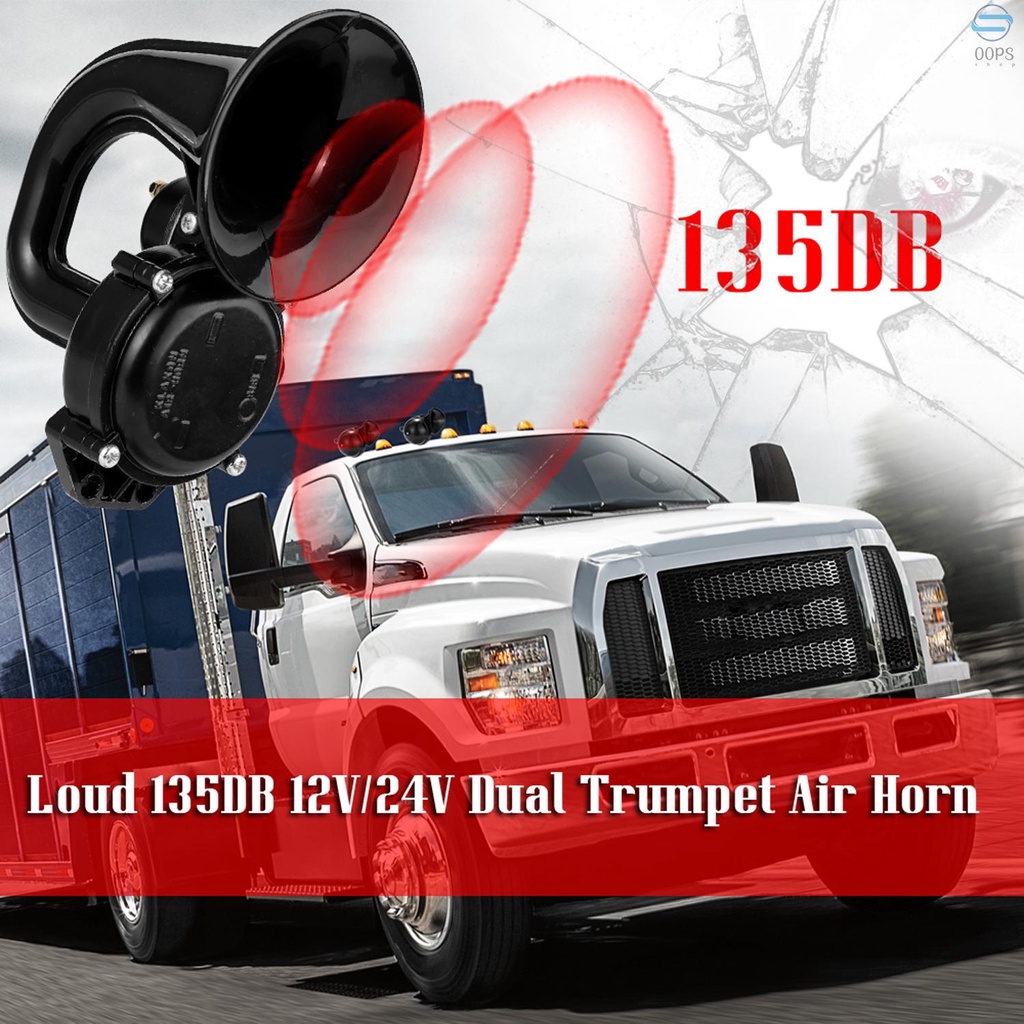 Còi Hơi 135db 12 / 24V Siêu Lớn Kèm Van Điện Dành Cho Ô Tô Xe Tải