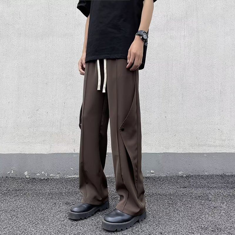 Quần Dài Thể Thao Vải Lụa Lạnh Mỏng Dáng Rộng Kiểu Đường Phố Thời Trang Mùa Hè Cho Nam