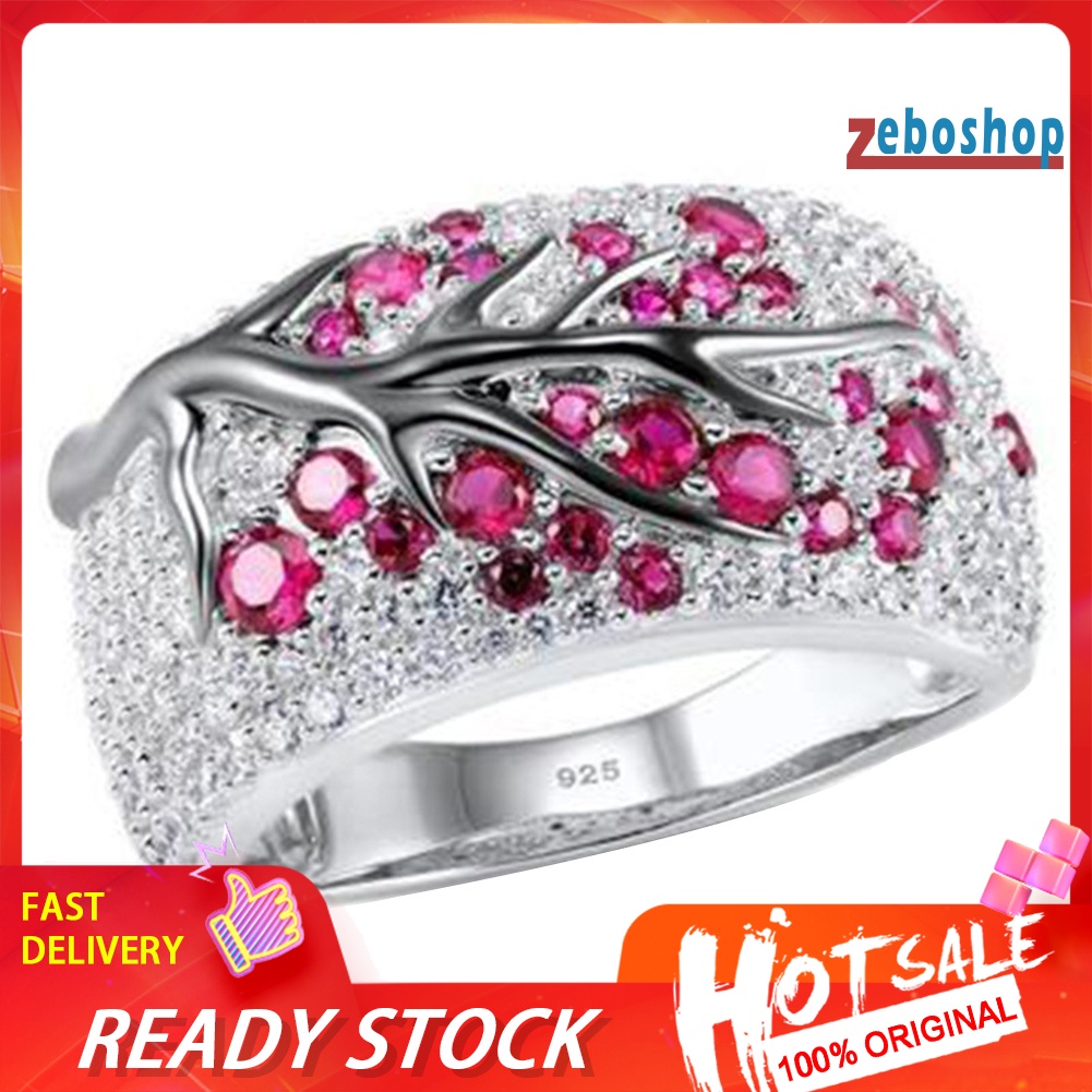 Nhẫn Hình Cành Cây Đính Đá Sang Trọng Cho Nữ