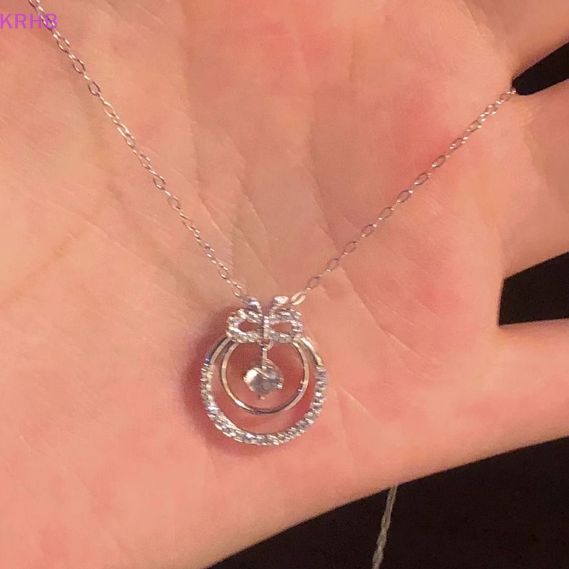 Vòng cổ Mặt Nơ Đính Đá Lấp Lánh Thời Trang Cho Nữ Mới