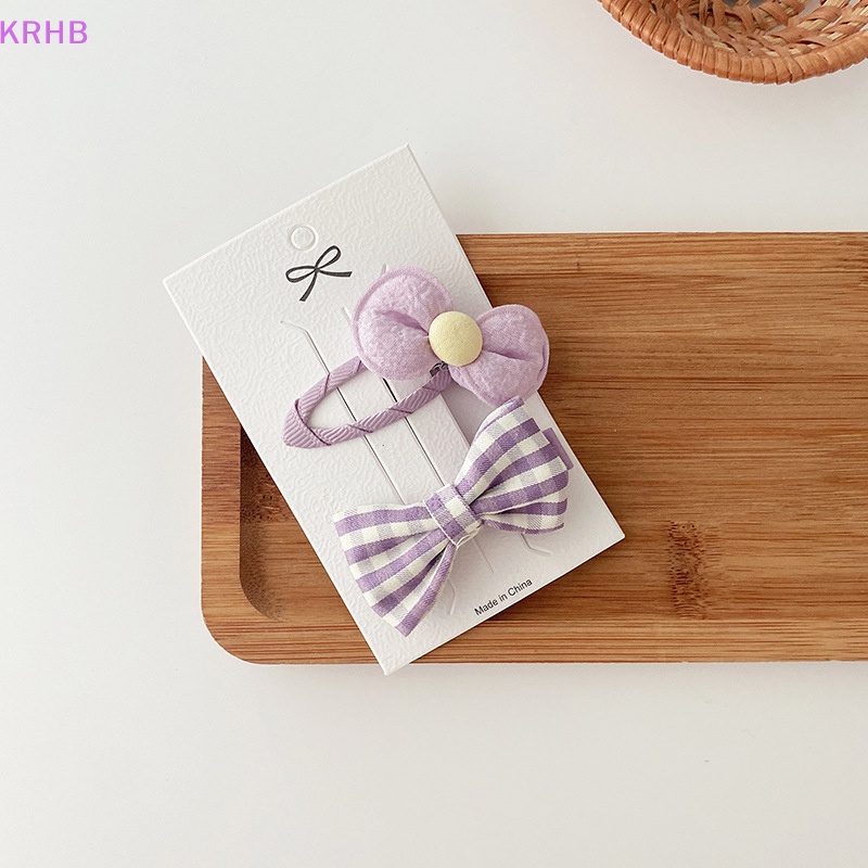 Set 2 Kẹp Tóc Nơ Xinh Xắn Dành Cho Bé Gái Mới