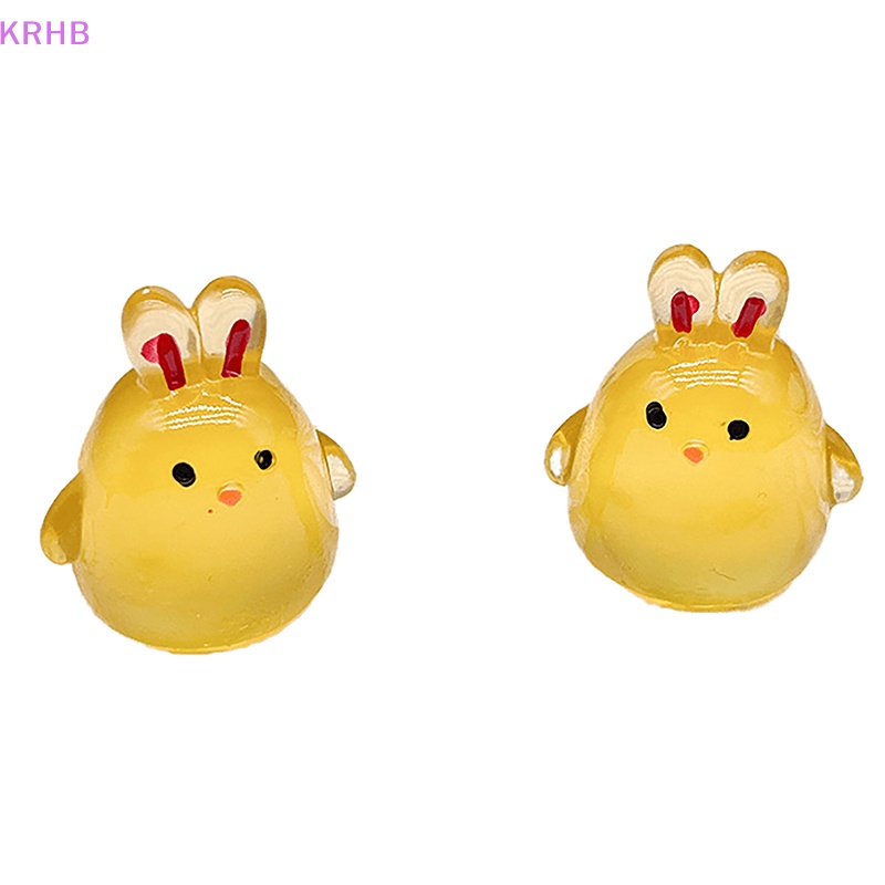 Thỏ Dạ Quang Ba Chiều Bằng Nhựa Resin Trang Trí Tiểu Cảnh / Nhà Búp Bê DIY Mới