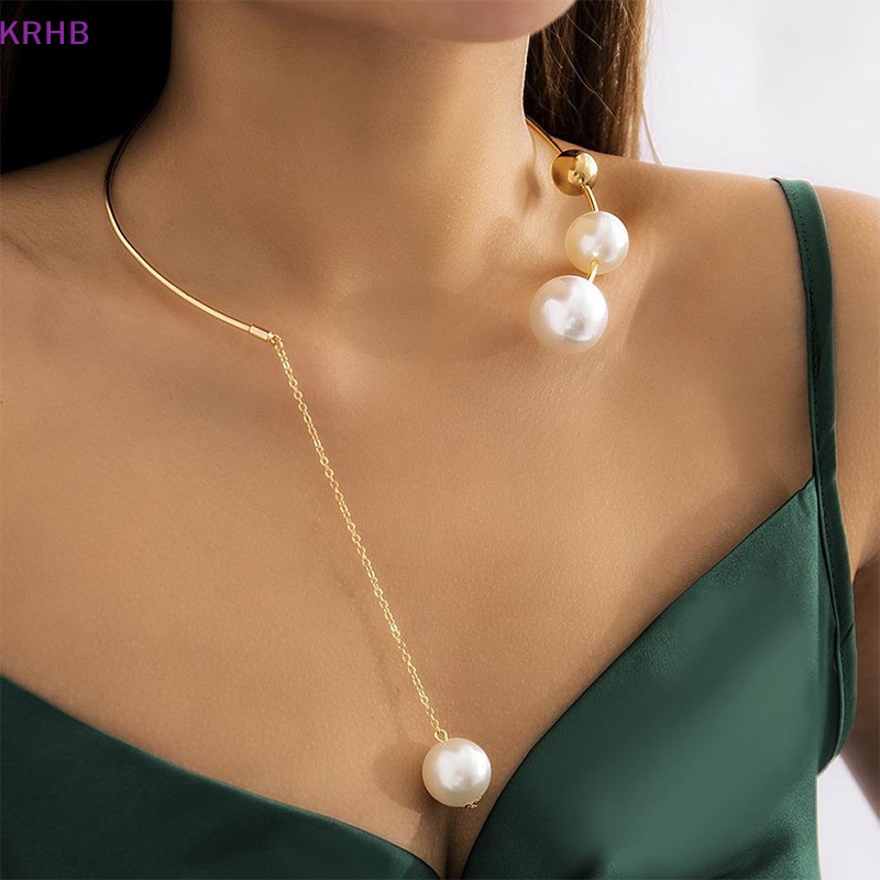 Vòng cổ Choker Đính Ngọc Trai Kiểu Dáng Thanh Lịch Dành Cho Nữ Mới