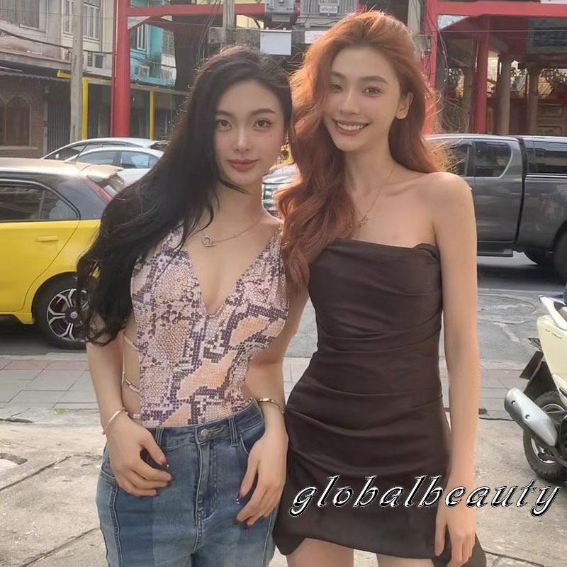 Đầm Hai Dây Hở Lưng Màu Sắc Thời Trang Mùa Hè Cho Nữ