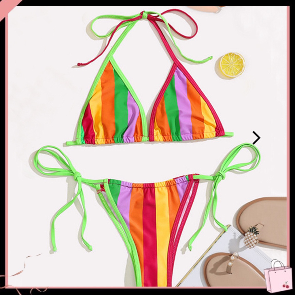 Bộ Đồ Bơi Hai Mảnh Bằng Polyester Siêu Mềm Chống Phai Màu Phong Cách Quyến Rũ Cho Nữ