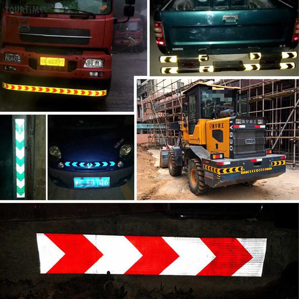 Cuộn Băng Keo Phản Quang 5x300cm In Hình Mũi Tên Cảnh Báo An Toàn Cho Xe Hơi