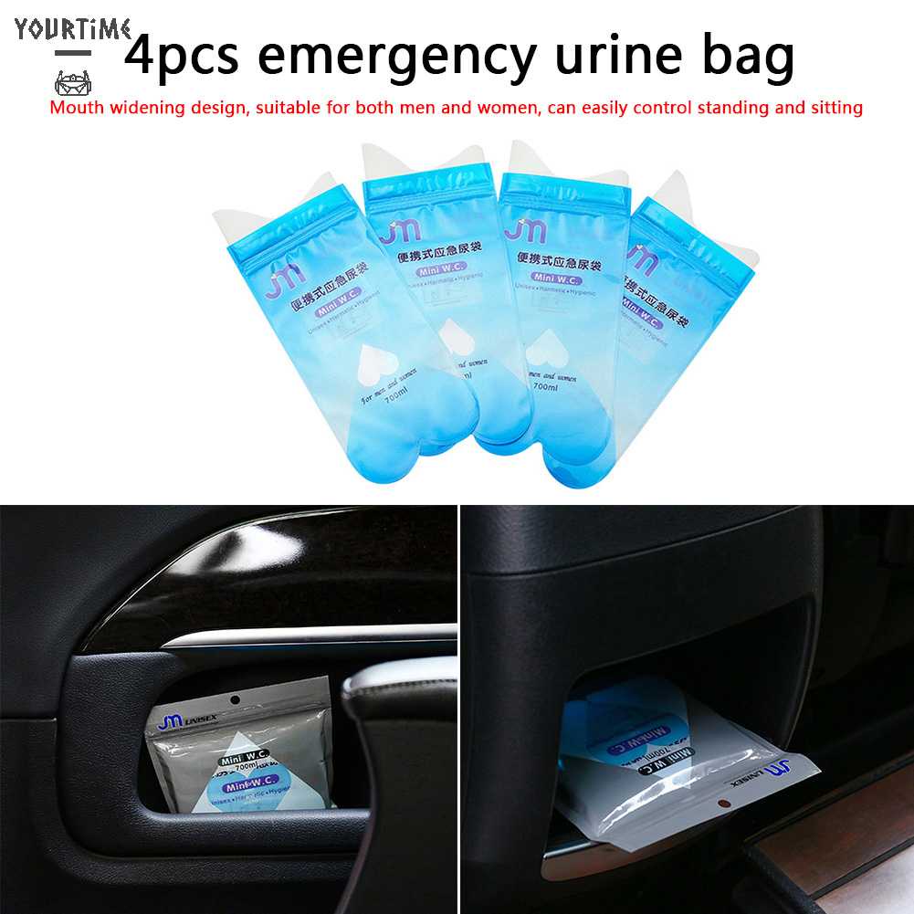 Set 4 Túi Đi Tiểu Khẩn Cấp Sử Dụng Một Lần Tiện Lợi