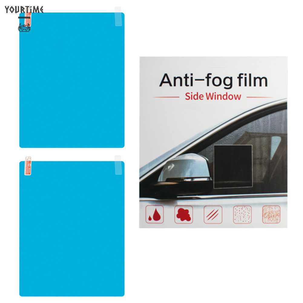 Bộ 2 Miếng Phim Dán Cửa Sổ Xe Hơi Chống Sương Mù / Mưa Tiện Dụng