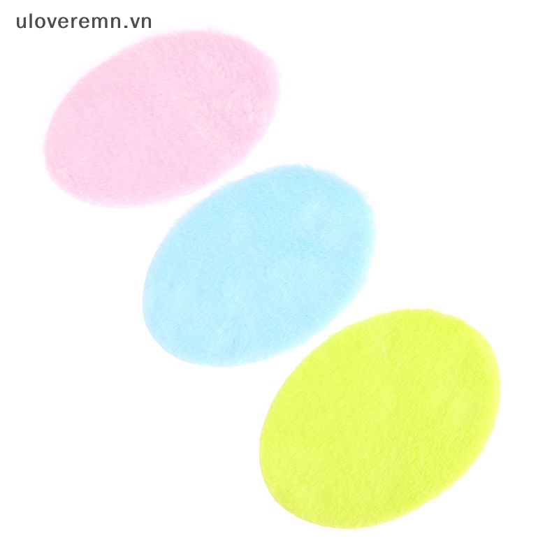 1 Thảm Lông Lót Sàn Hình Oval Trang Trí Nhà Búp Bê