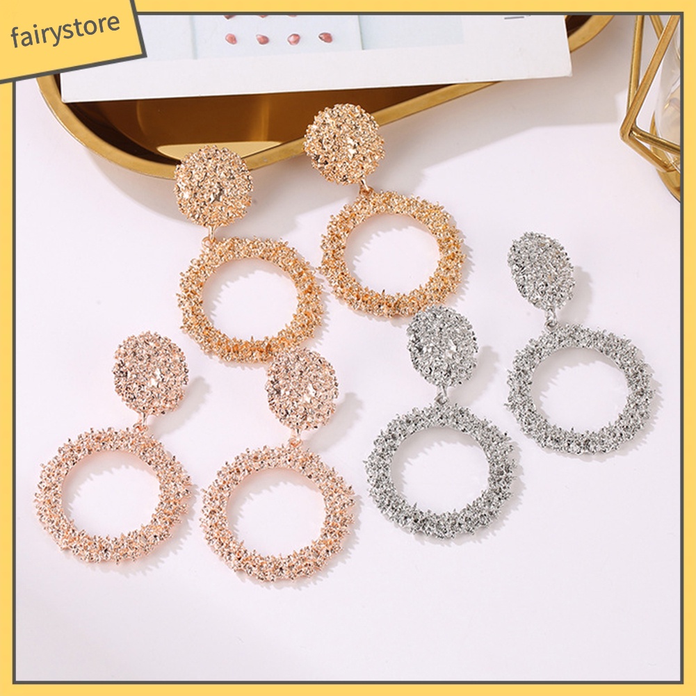 Bông Tai Hình Tròn Rỗng Thời Trang Dành Cho Nữ