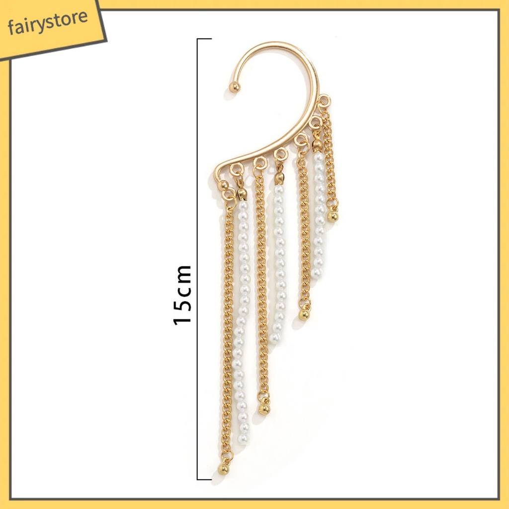 1 Khuyên Kẹp Vành Tai Tua Rua Phong Cách Vintage Tinh Tế Cho Đám Cưới