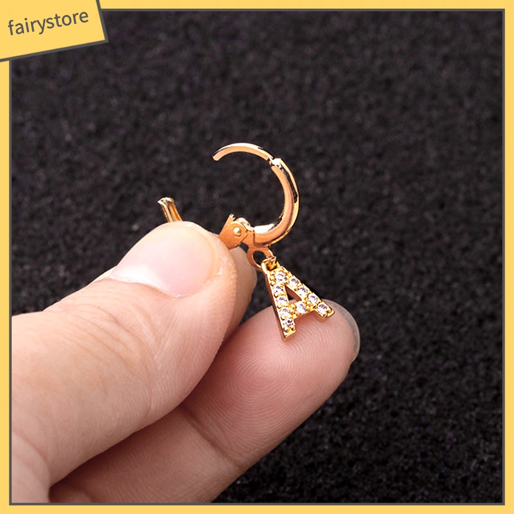 1 Khuyên Tai Tròn Đính Đá Thời Trang Cho Nữ